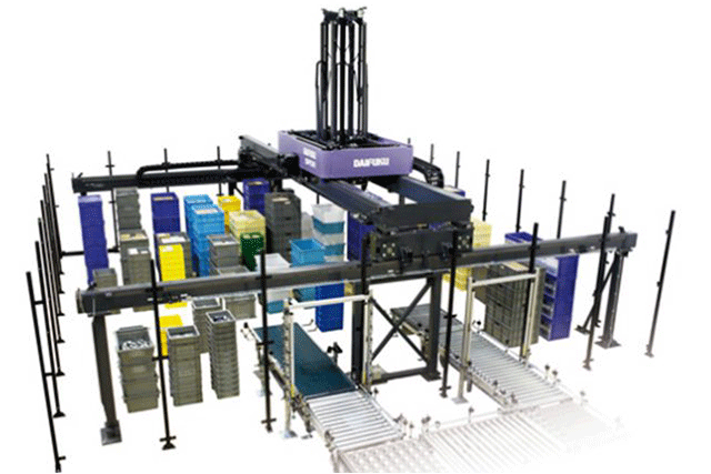 ⼀時保管・仕分けシステム「SPDR（スパイダー）」